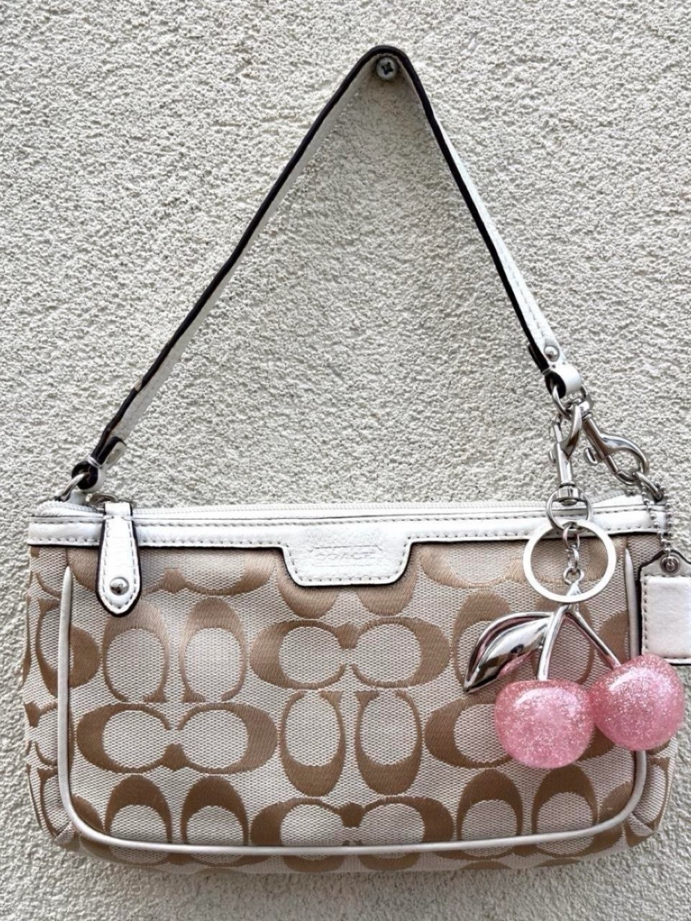 Coach Tan Signature Canvas Shoulder Bag